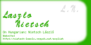 laszlo nietsch business card